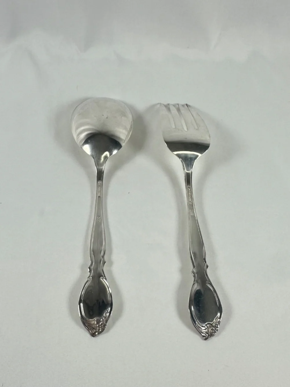 Hostess Set, Spoon & Fork Moonlight Pattern, 1959, Wm. Rogers IS,  Silver plate